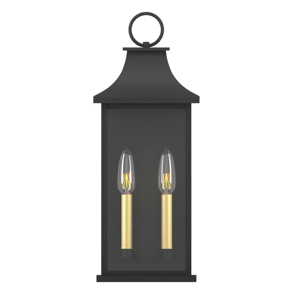 Lawyettle Bronze Smart Dusk to Dawn Outdoor Wall Light, 20.6" Large Outside Wall Sconce Light 2-Light, Sleek Exterior Wall...