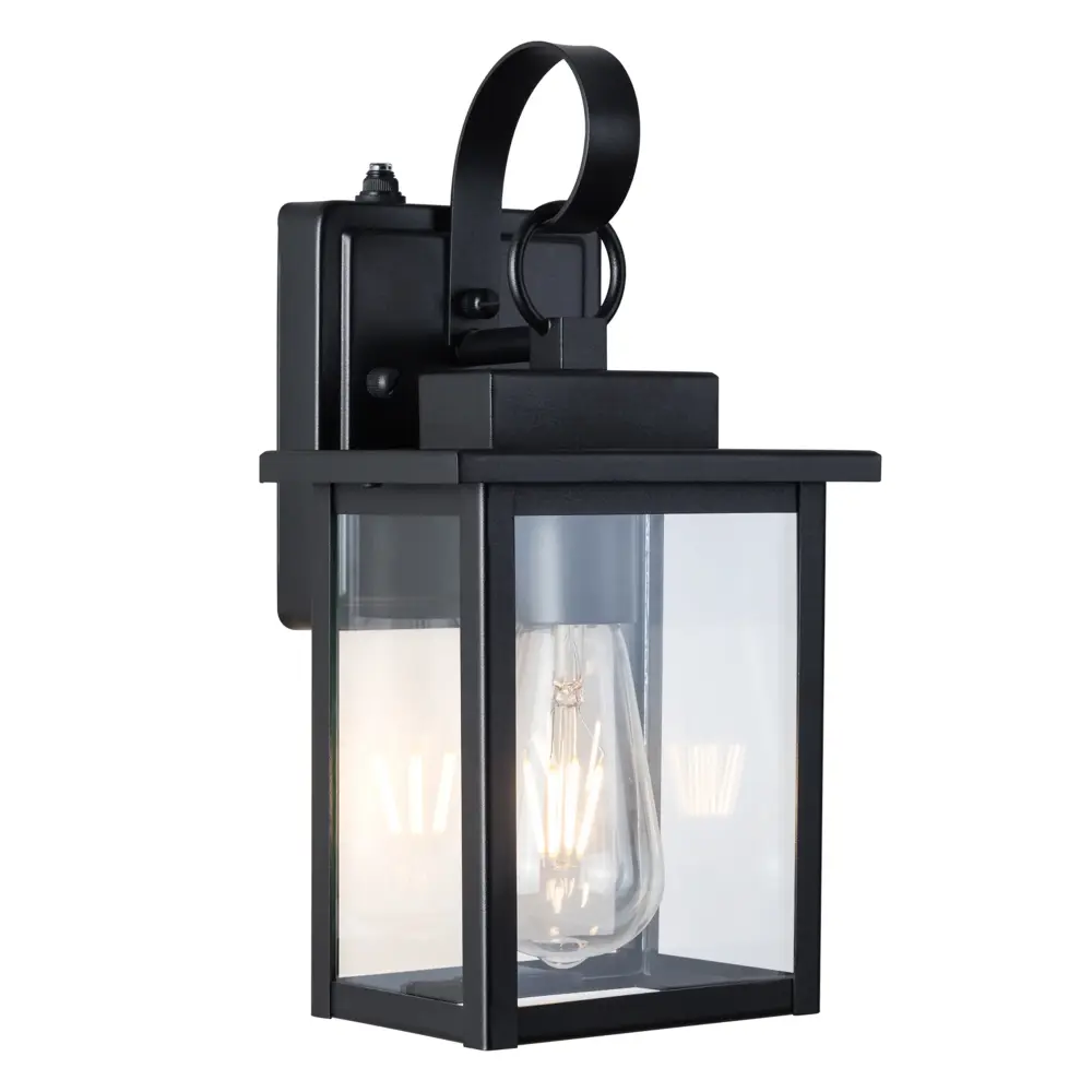 Maxax Dusk to Dawn 12" Outdoor Wall Light, Exterior Waterproof Wall Sconce, Matte Black Front Porch Buoyant, Outside Wall ...