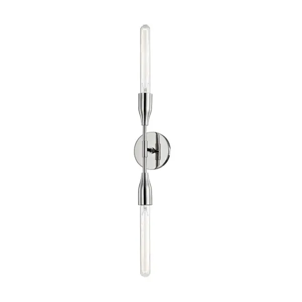 Tara Steel 2 Portable Wall Sconce Polished Nickel | Outlet
