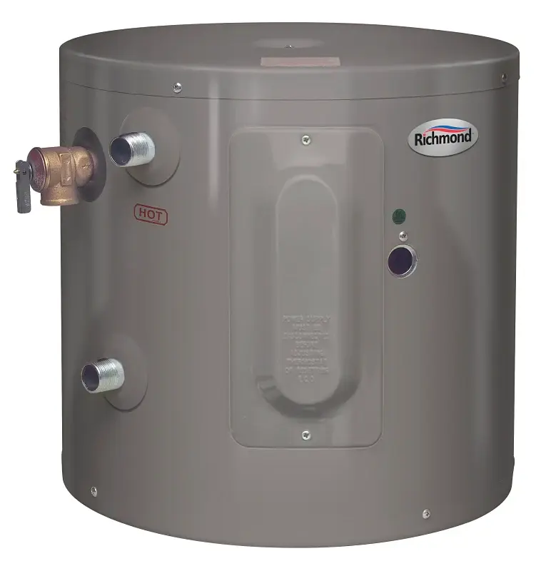 Richmond Essential Series 6EP20-1 Electric Water Heater, 120 V, 2000 W, 20 gal Tank, Wall Mounting