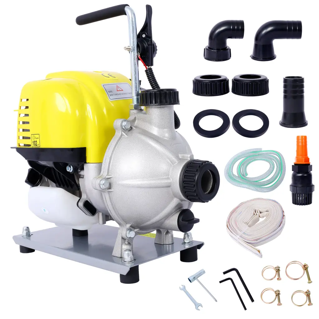 38CC 4 Stroke Gasoline Water Pump 1.5 Inch Travel Friendly Gas Powered Transfer Pump g-h