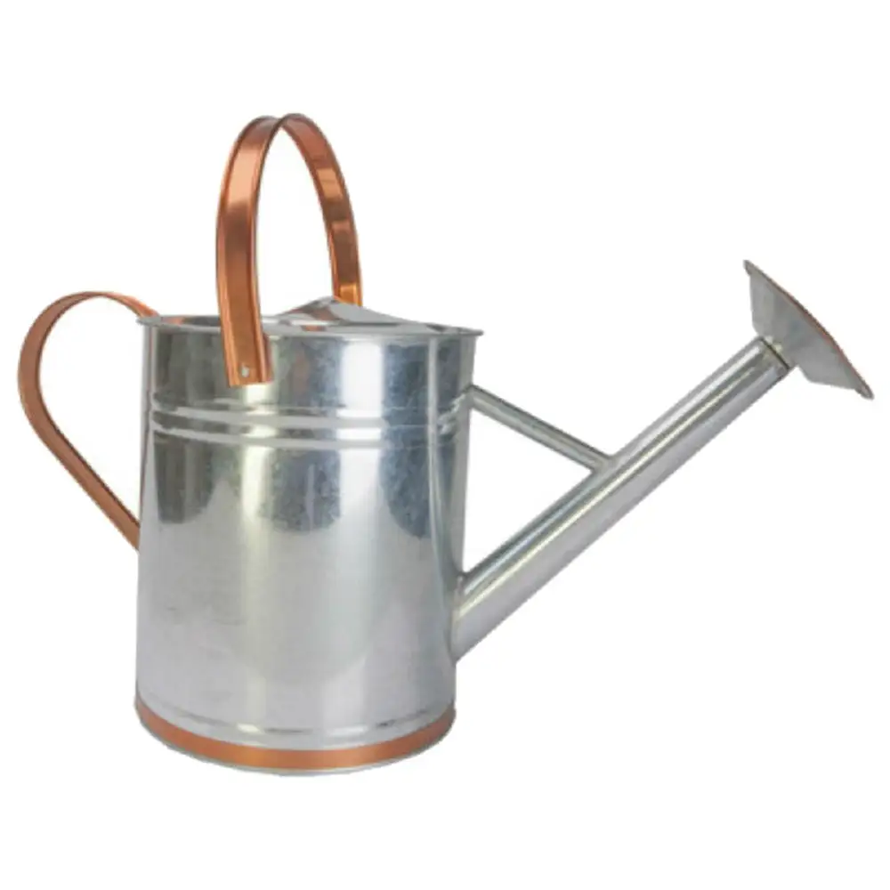 Panacea 84895 Galvanized Steel Watering Can Copper/Silver 2 Gallon
