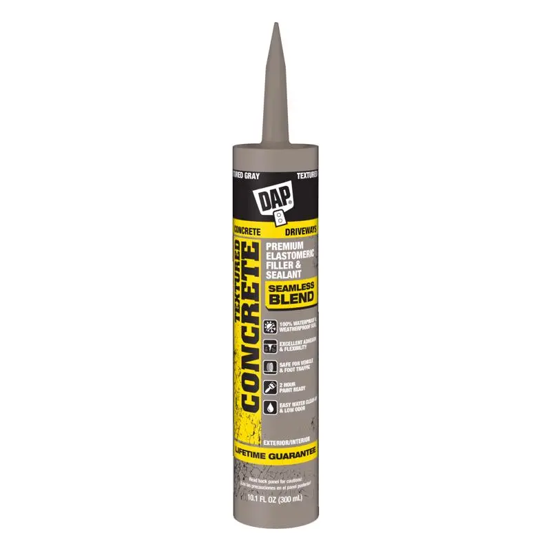 DAP Gray Acrylic Latex Concrete and Mortar Waterproof Sealant 10.1 oz. (Pack 12)