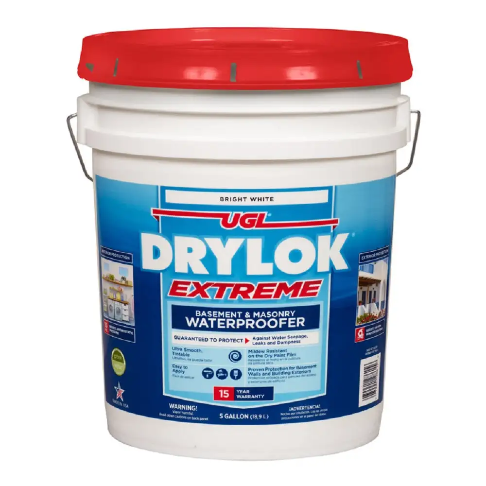 Drylok 28615 Latex Waterproof Sealer 5 Gallon White Protective Coating
