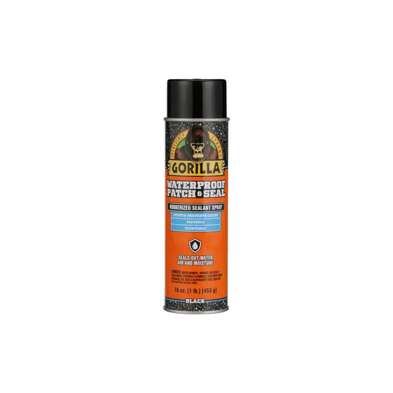 Gorilla Black Rubber Waterproof Patch & Seal Spray 16 oz 6 Pack