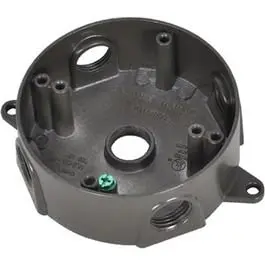 Bronze Weatherproof Round Outlet Box Outdoor Electrical Use Various