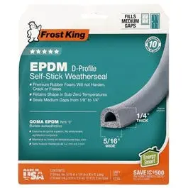 Extreme Rubber Weatherseal 5/16 W x 1/4-. T x 17-Ft. Doors and Windows Frost King