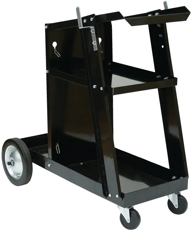 Forney 332 Mobile Welding Cart Cylinder Rack, 90 lb, 3-Shelf, 11-1/2 OAW, 27-1/2 OAH