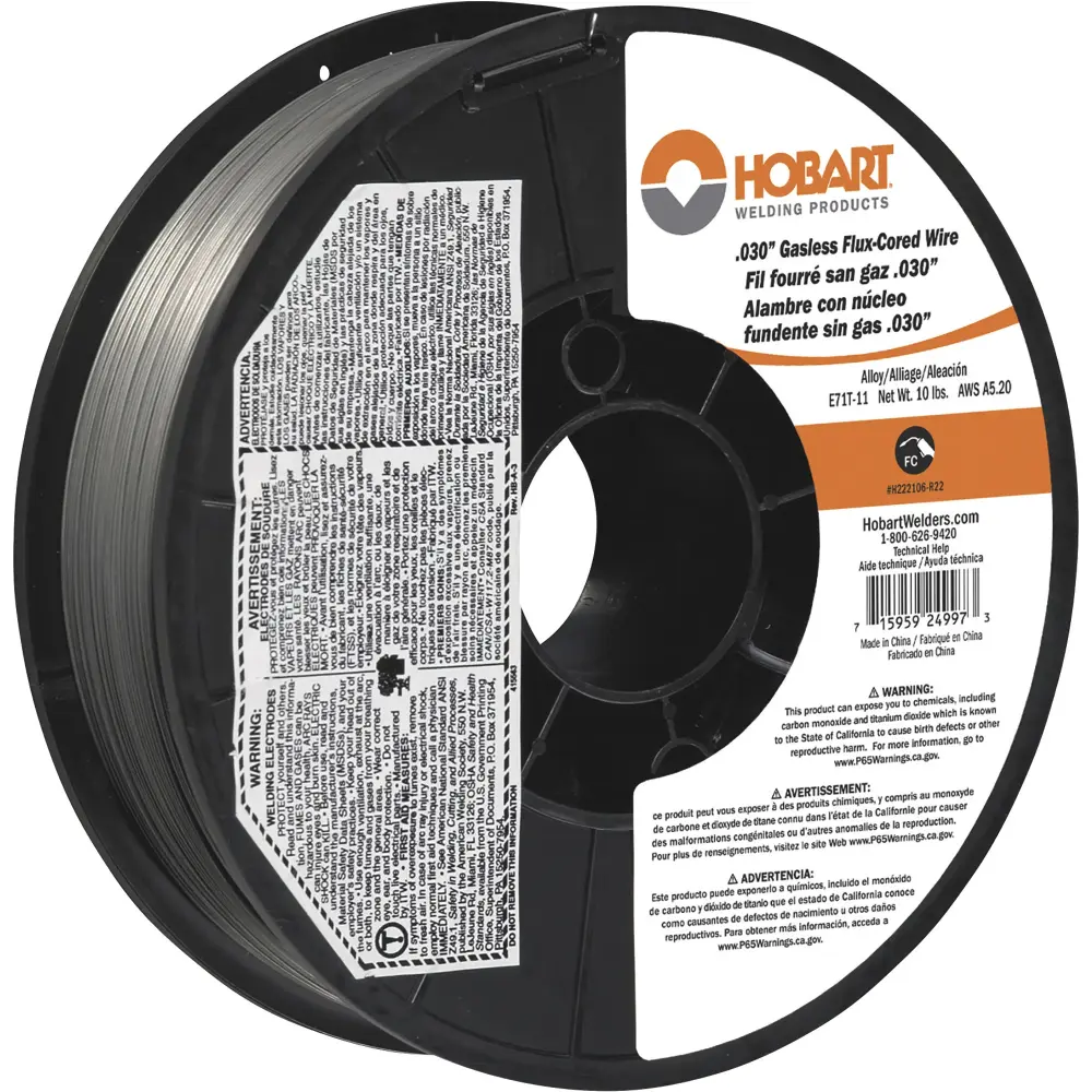 Hobart Flux-Cored Carbon Metal Welding Wire 0.030 Inch