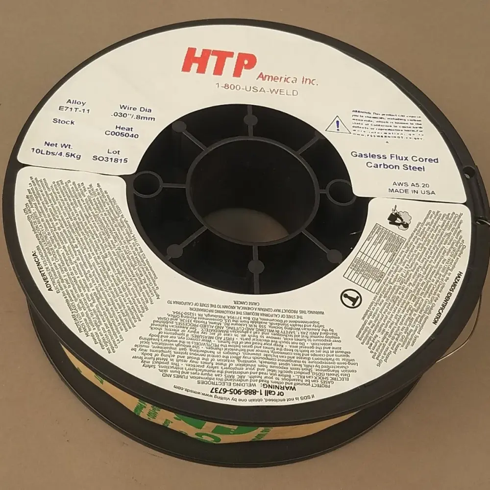 HTP® America® E71T-11 Flux-Cored MIG Welding Wire, 10 lb, 8" Spool