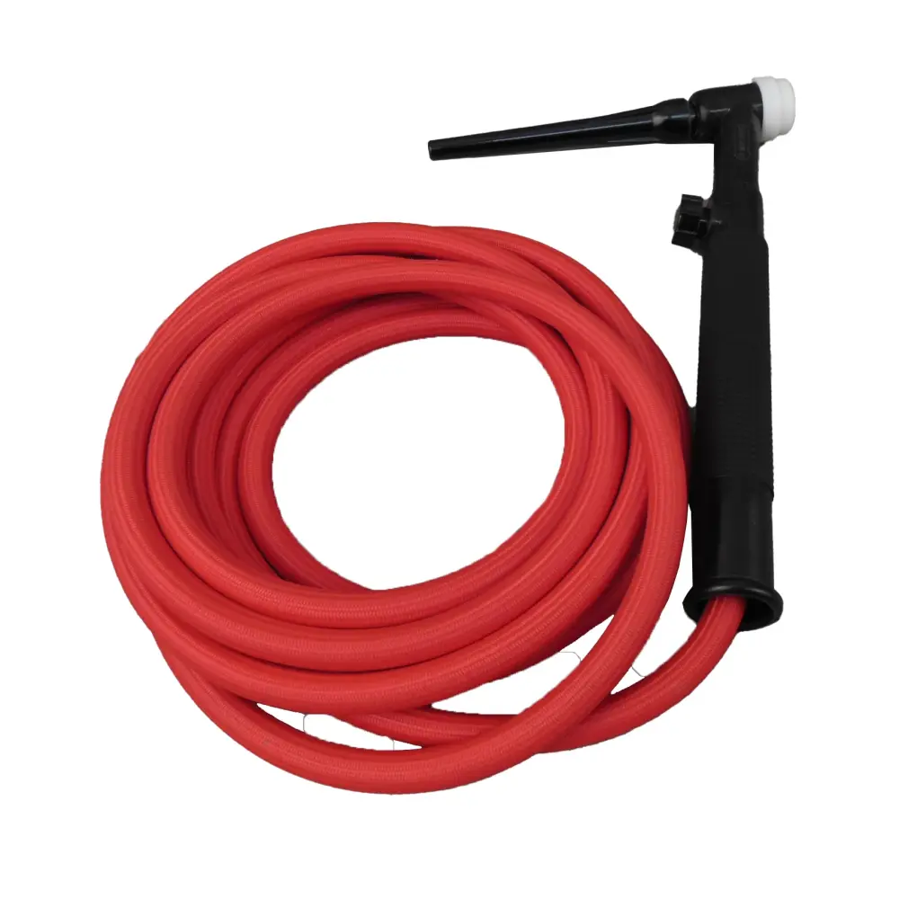 17 Series (150A) Air-Cooled Torch w/25 Dinse, 5/8"-18 RH Gas Fitting, & Gas Valve Torch Head