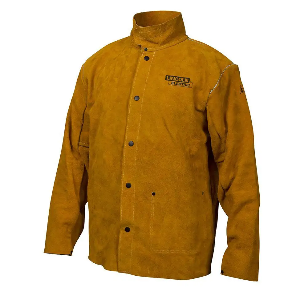 Lincoln Electric KH807L Heavy Duty Leather Welding Jacket Large Maximum Protection