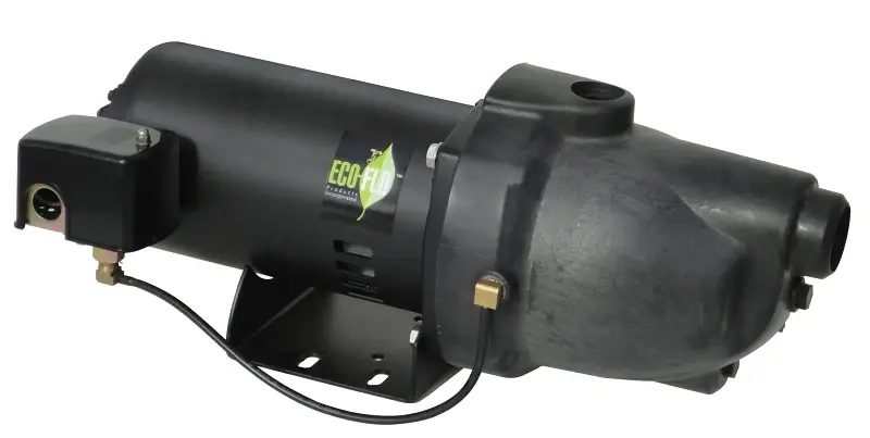 Eco-Flo EFSWJ7P Shallow Well Jet Pump, 11.1 , 115/230 V, 3/4 hp, 1-1/4 Connection, 147.63 ft Max Head, 14.1 gpm