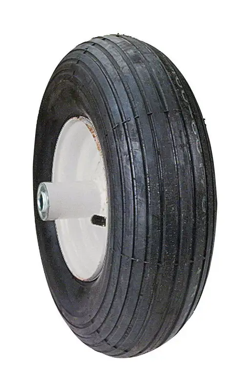 MaxPower 6 Centered Wheelbarrow Wheel Rubber 1 pk Pack 3 Replacement Wheels