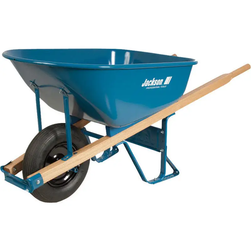 Jackson Steel Wheelbarrow 6 cu ft Heavy Duty Garden Utility Cart