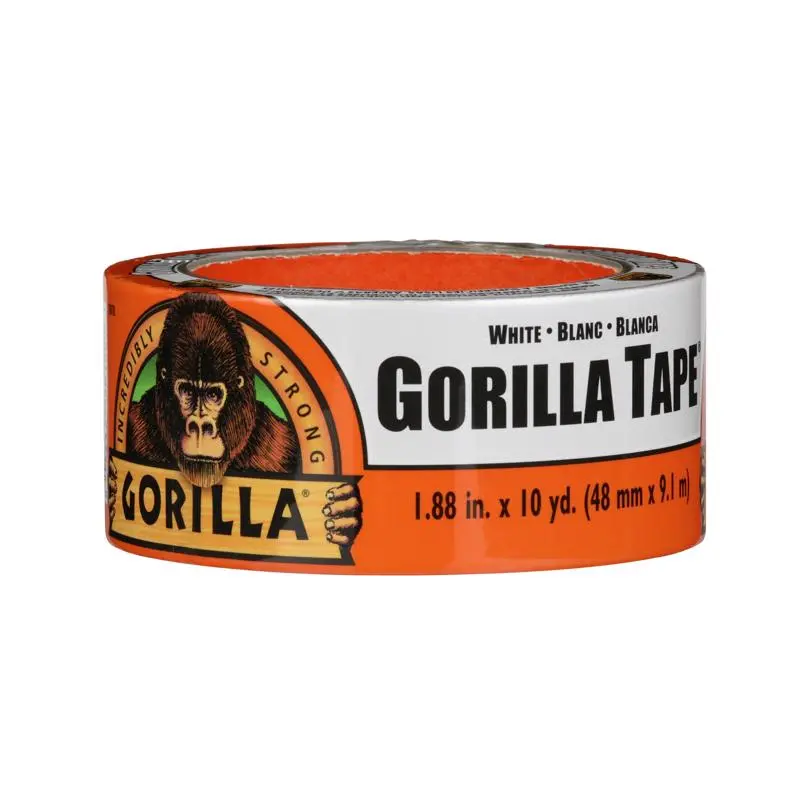 Gorilla 1.88 . W x 10 yd. L Tape White Pack 6 Strong Hold