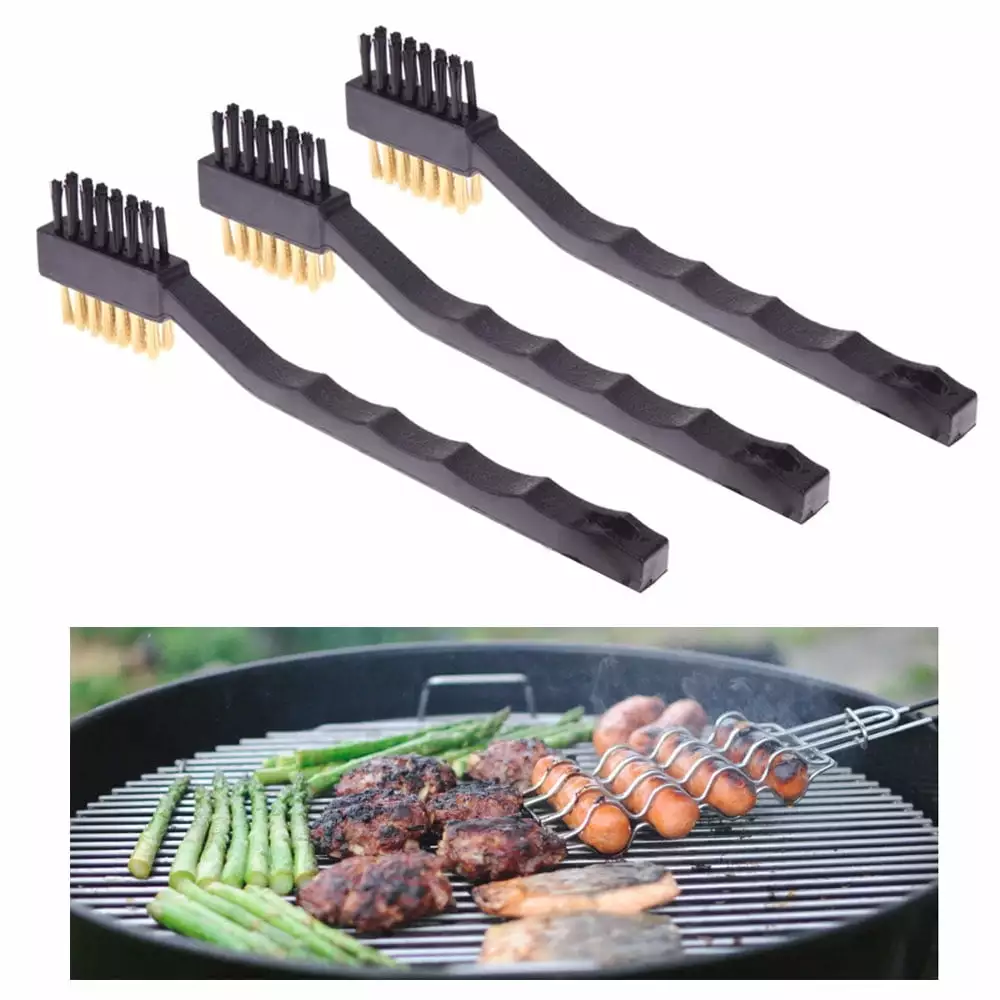 3 Pc Double Sided Brass Wire Brush Gun Rifle Pistol and BBQ Grill Cleaning AllTopBargains