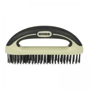 Hyde MAXXGRIP PRO High Carbon Steel Wire Brush 8-Inch Heavy Duty