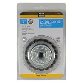 3-Inch Knotted Wire Cup Brush Rust Removal and Surface Prep Master Mechanic