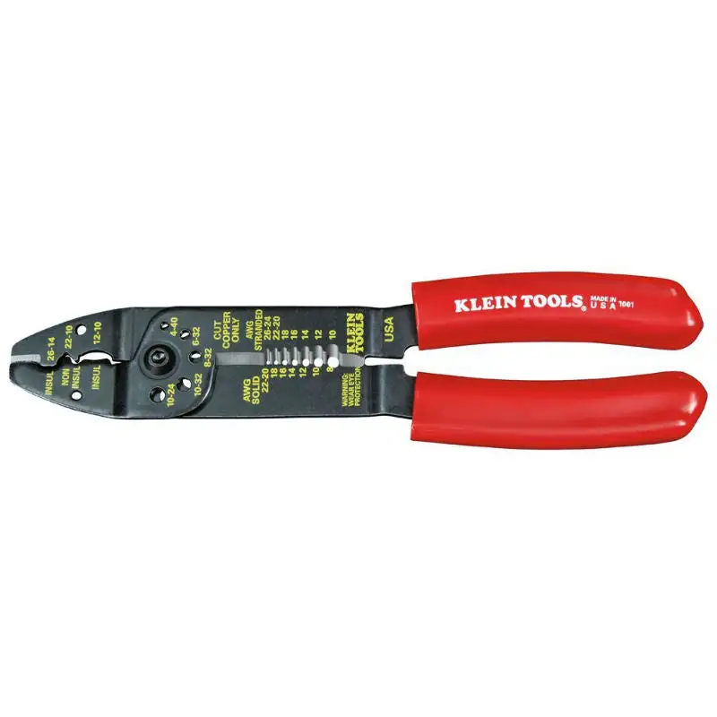 Klein Tools 1001 All Purpose Electricians Wire Cutter Tool 8-22 AWG Wires Professional Grade