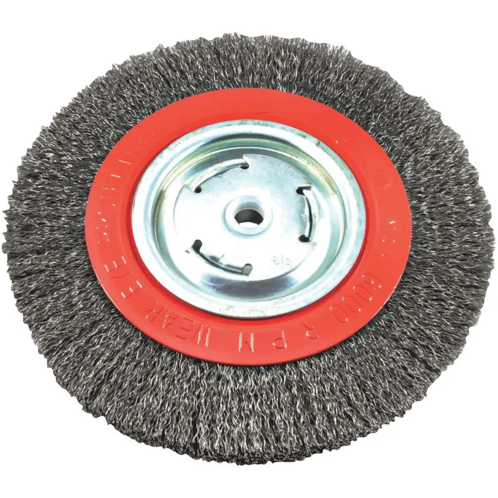 Forney 8 Inch Crimped Coarse 0.012 Inch Bench Grinder Wire Wheel
