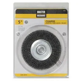 5-Inch Coarse Crimped Wire Wheel Heavy Industrial Cleaning Applications Master Mechanic