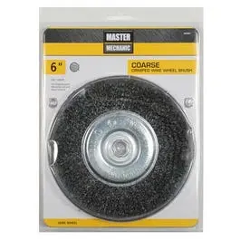 6-Inch Coarse Crimped Wire Wheel Large Surface Area Cleaning and Rust Removal Master Mechanic