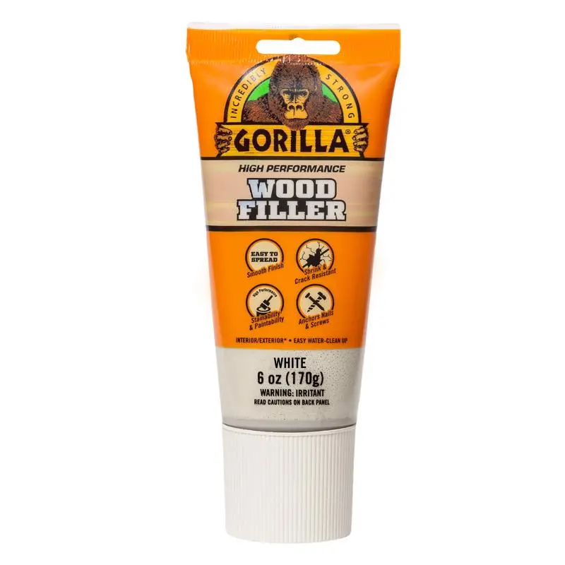 Gorilla White Wood Filler 6 oz Pack 6