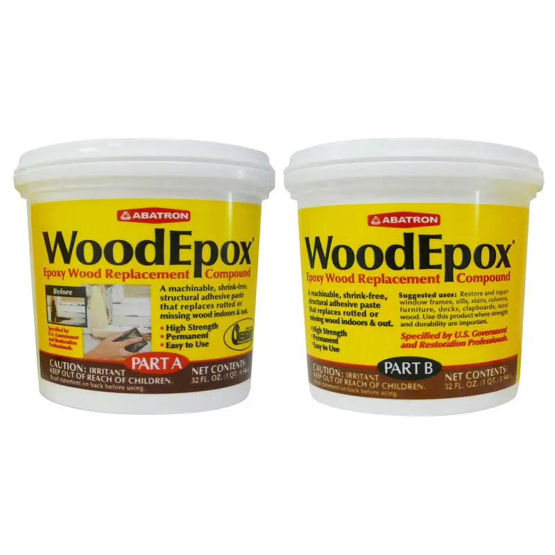 Abatron WoodEpox Beige Epoxy Wood Filler Kit 2 Quart Durable Repair Solution