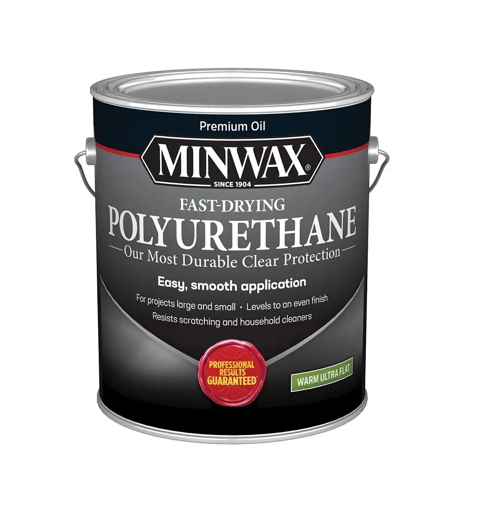 Minwax 319030000 Fast-Drying Polyurethane Wood Finish Warm Ultra-Flat 1 Gallon