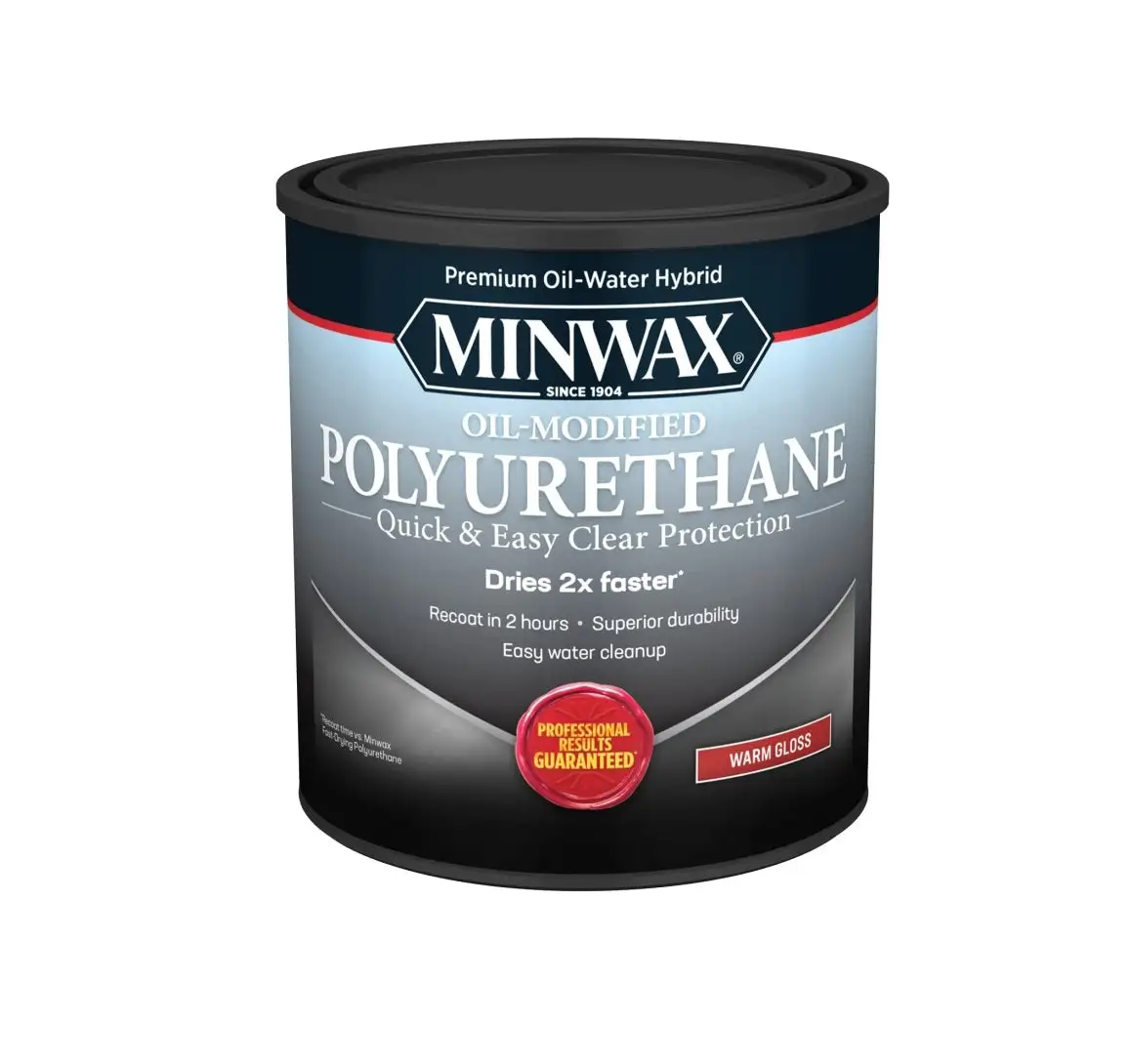 Minwax 63015 Oil-Modified Polyurethane Warm Gloss 1 Quart Wood Finishing