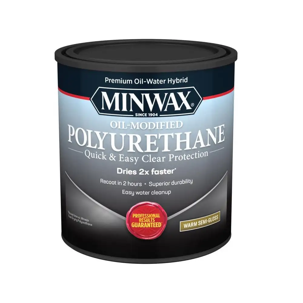 Minwax 630200444 Water Based Oil-Modified Polyurethane 1 Quart Wood Protection