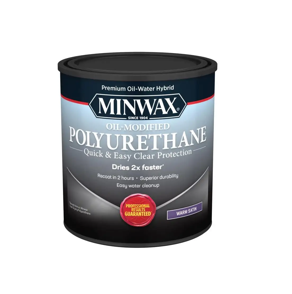 Minwax 630250444 Water Based Oil-Modified Polyurethane Satin Warm Wood Finishing