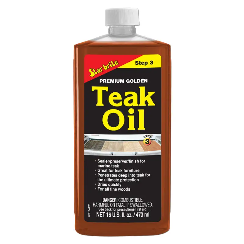 Star Brite Premium Golden Teak Oil Sealer Preserver Finish 16 Oz