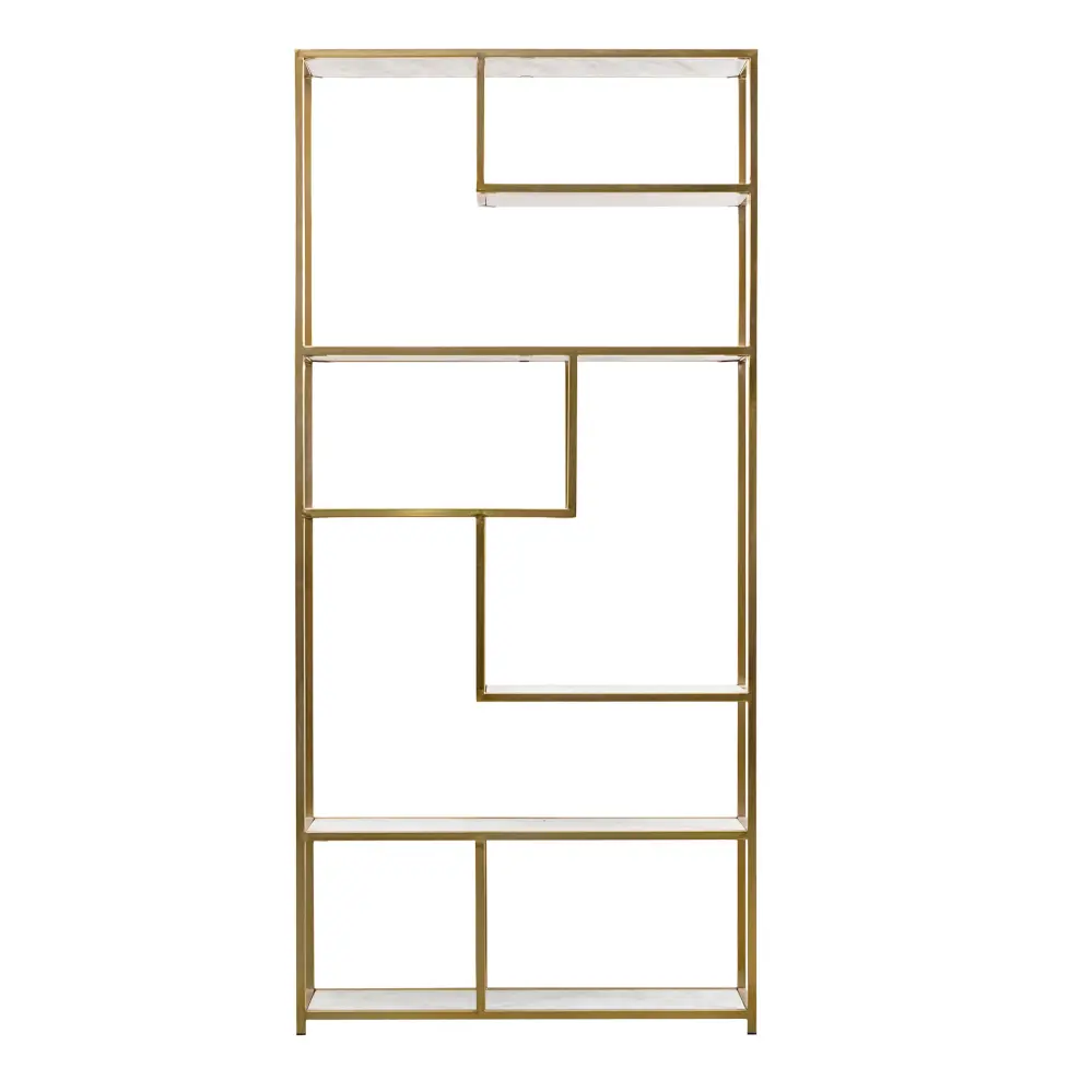 Golden Wall Rack - Emily - Chalk Marble/Gold - 219 cm