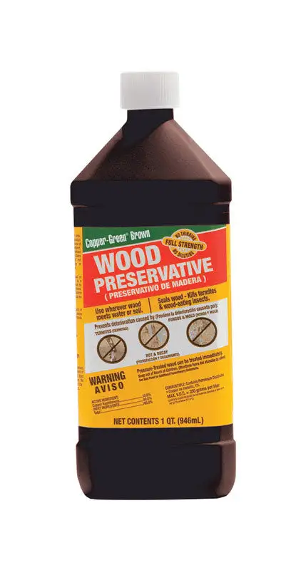 Copper Green Flat Brown Oil-Based Wood Preservative 1 qt Pack 12 Outdoor Wood