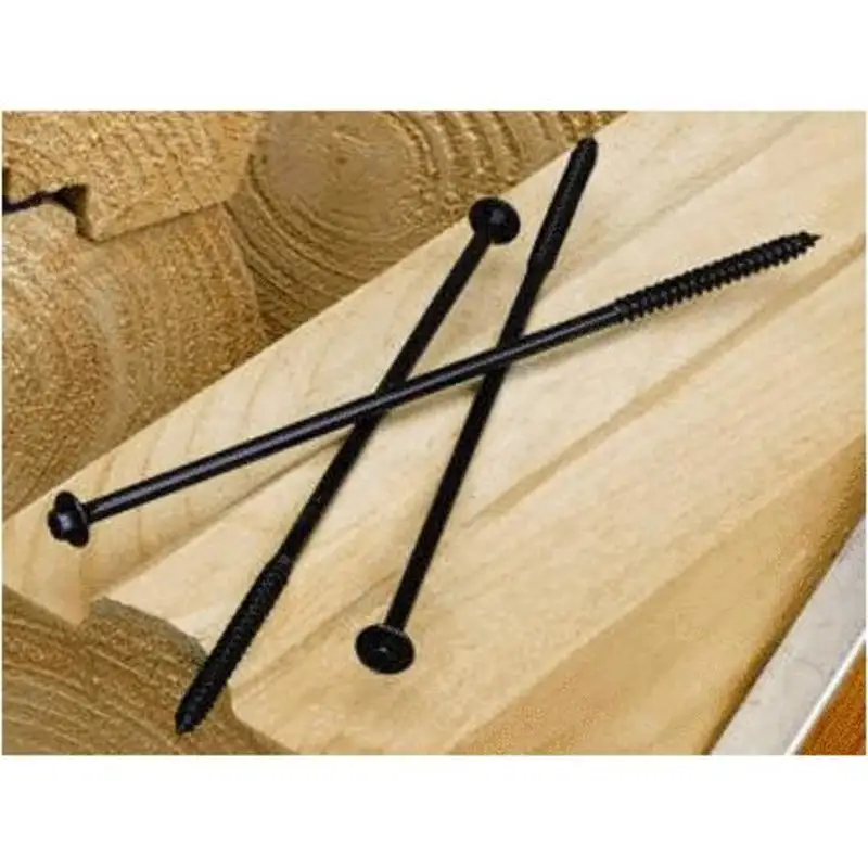 FastenMaster LogHog No. 14 Carbon Steel Coarse Tread Hex Epoxy Wood Screws 7 Inch Length