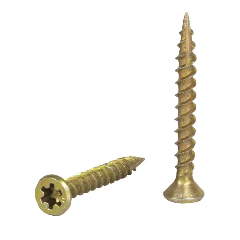 Senco No. 8 X 1 1/2 . L Rex Yellow Zinc Twin Thread Wood Screws 1000 Pack