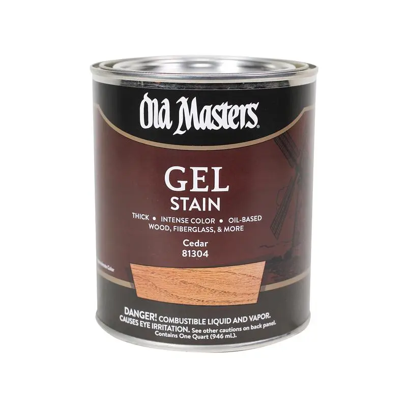 Old Masters Semi-Transparent Cedar Oil-Based Alkyd Gel Stain 1 Quart Pack 4