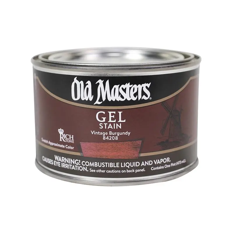 Old Masters Vintage Burgundy Gel Stain 1 Pint Pack 4 Wood Finishing and Restoration