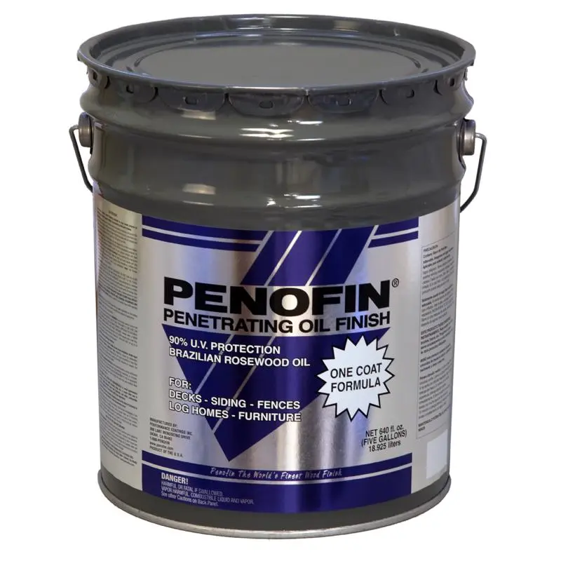Penofin Blue Semi-Transparent Redwood Oil-Based Wood Stain 5 gal Deck Sealer