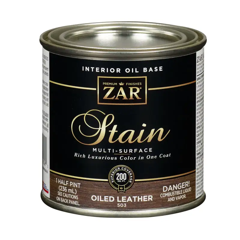 ZAR Semi-Transparent Oiled Leather Oil-Based Wood Stain 8 oz Pack 6