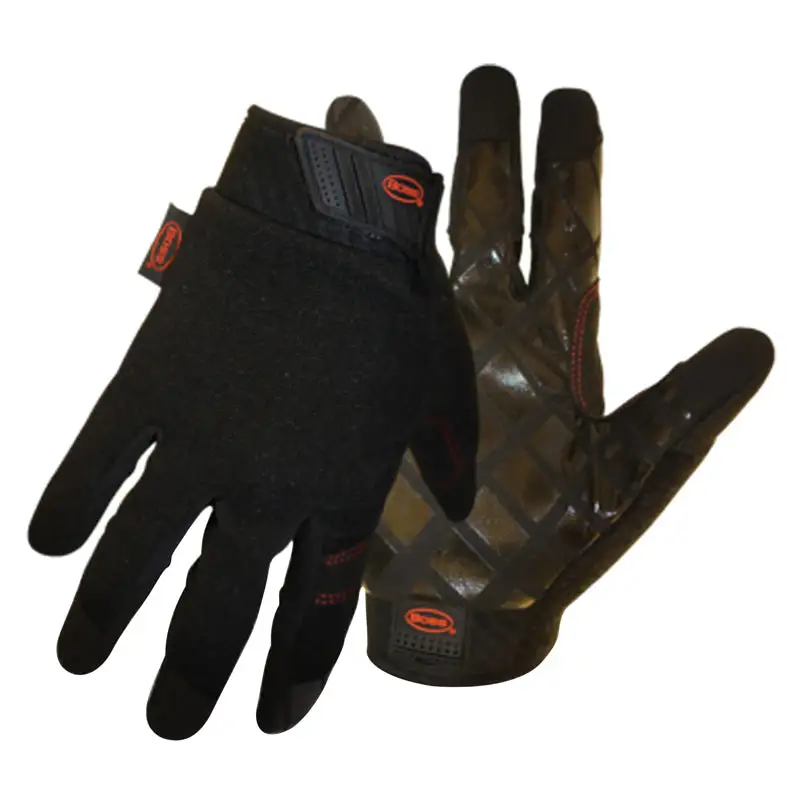 Boss Unisex Indoor/Outdoor Diamond Grip Mechanic's Glove Black M 1 Pair Durable Work Gloves