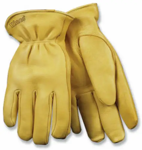 Kinco 90HK-L Men's Full Grain Deerskin Leather Gloves Large Golden Color