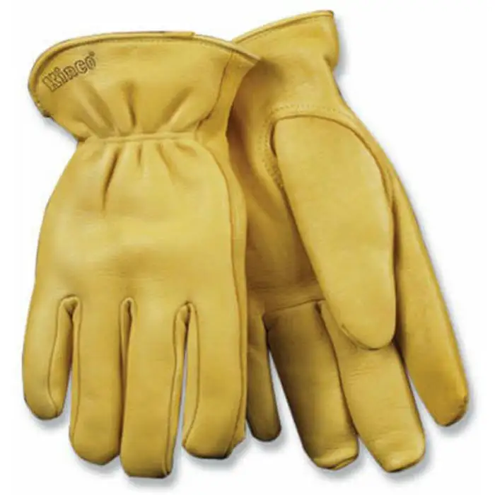 Kinco 90HK-M Men's Full Grain Deerskin Leather Gloves Medium Golden Color