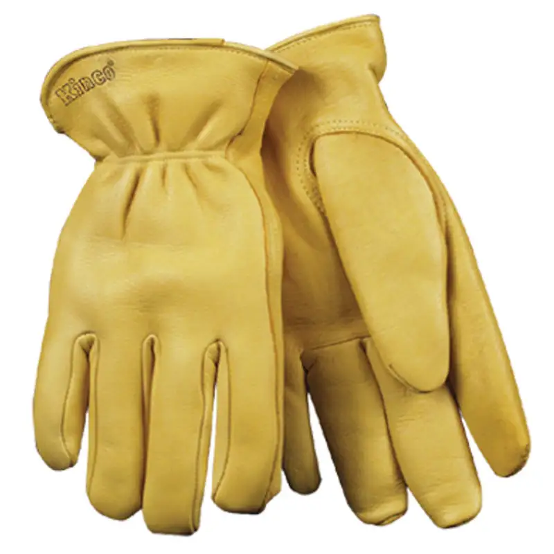 Kinco Men's Indoor Outdoor Driver Work Gloves Gold Size M