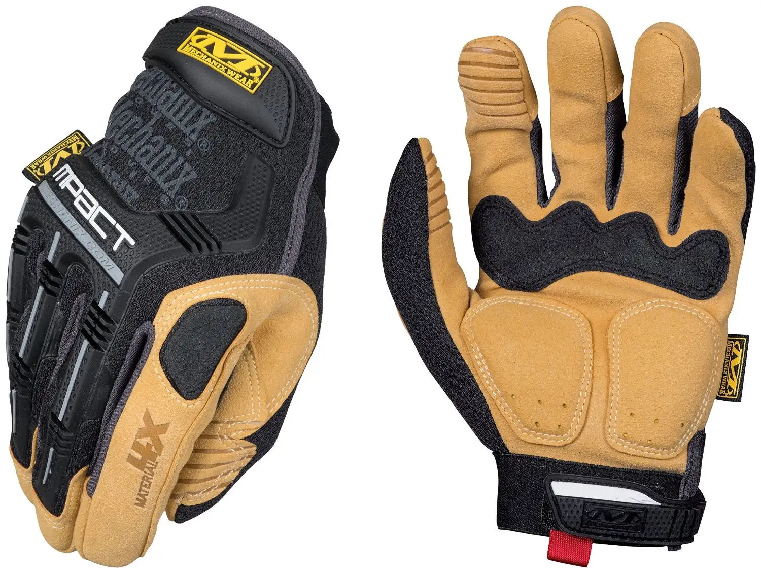 Mechanix Wear MP4X-75-010 Material4X M-Pact Gloves Large Impact Protection