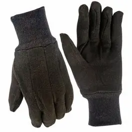 Jersey Work Gloves Brown Men's Small Comfortable Hand Protection True Grip